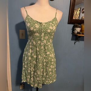 aerie, Green, Daisy, Mini Dress